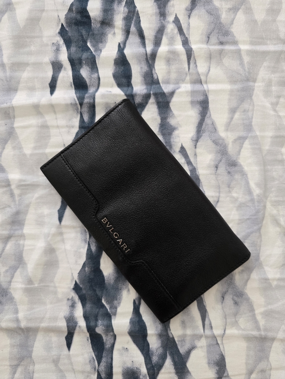 BVLGARI 33402 Black Leather Continental Wallet